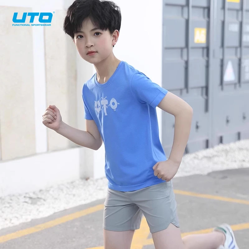 UTO/悠途能系列效能款儿童运动短袖上衣跑步中大童