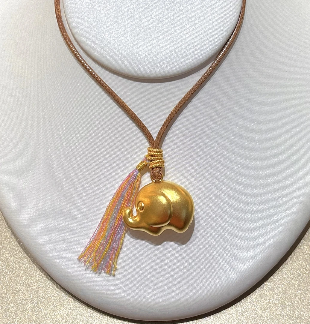 2N足金臻选小象项链3.3g