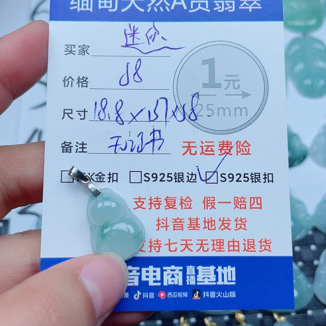 翡翠银S925镶嵌颈饰翡翠