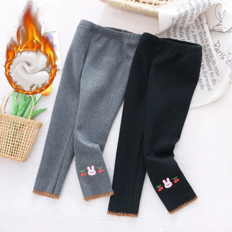 女童加绒打底裤新款洋气韩版裤子宝宝小童女孩儿童