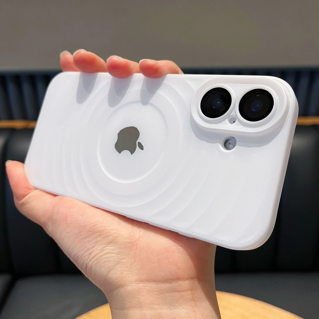 适用苹果16手机壳iphone13/14/15波纹硬壳IP16pro防摔15PROMAX薄