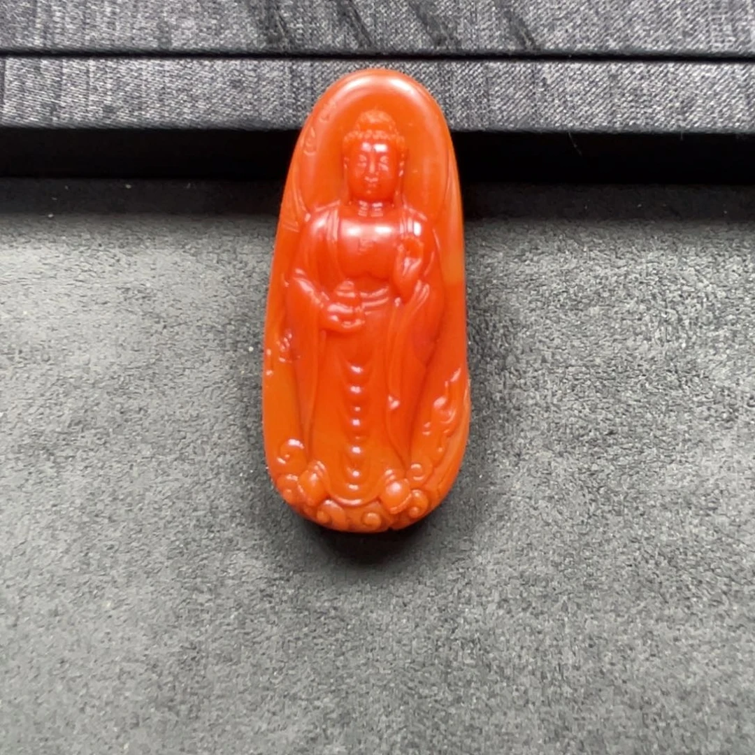 南红玛瑙大日如来未镶嵌云**步