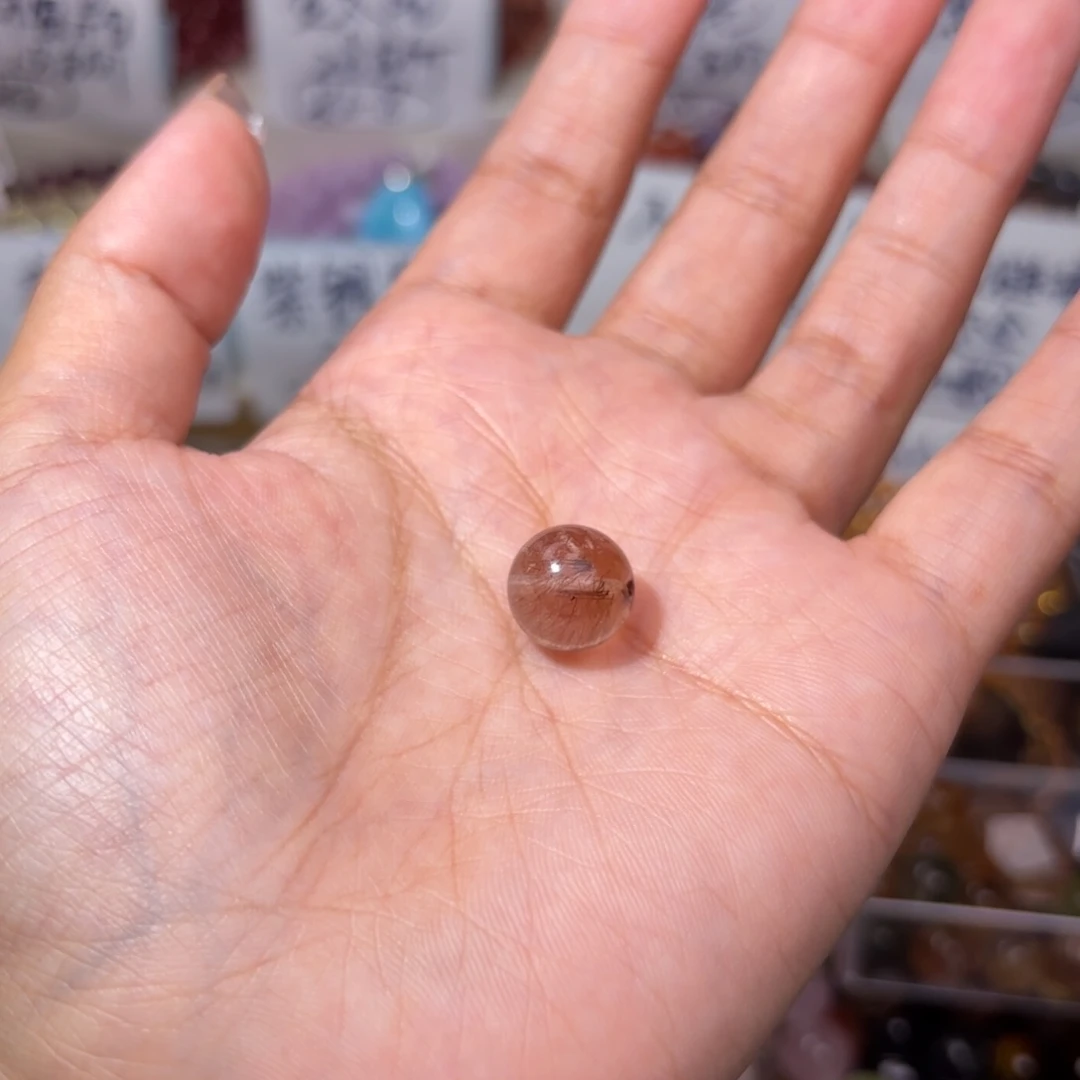 水晶手串未镶嵌槿红兔毛卡12