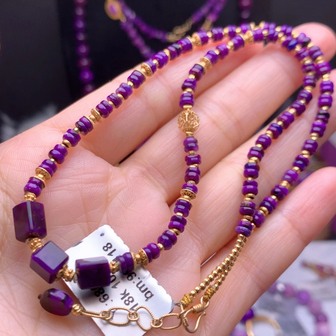 苏纪石（舒俱来）18K金镶嵌项链