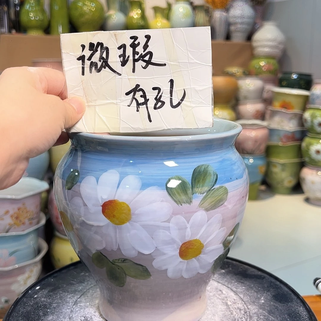 景德镇陶瓷花盆花器瑕258