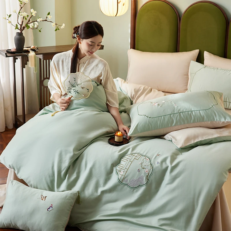 【红楼 · 纯棉60支】多喜爱四件套国风优雅长绒棉亲肤ZB