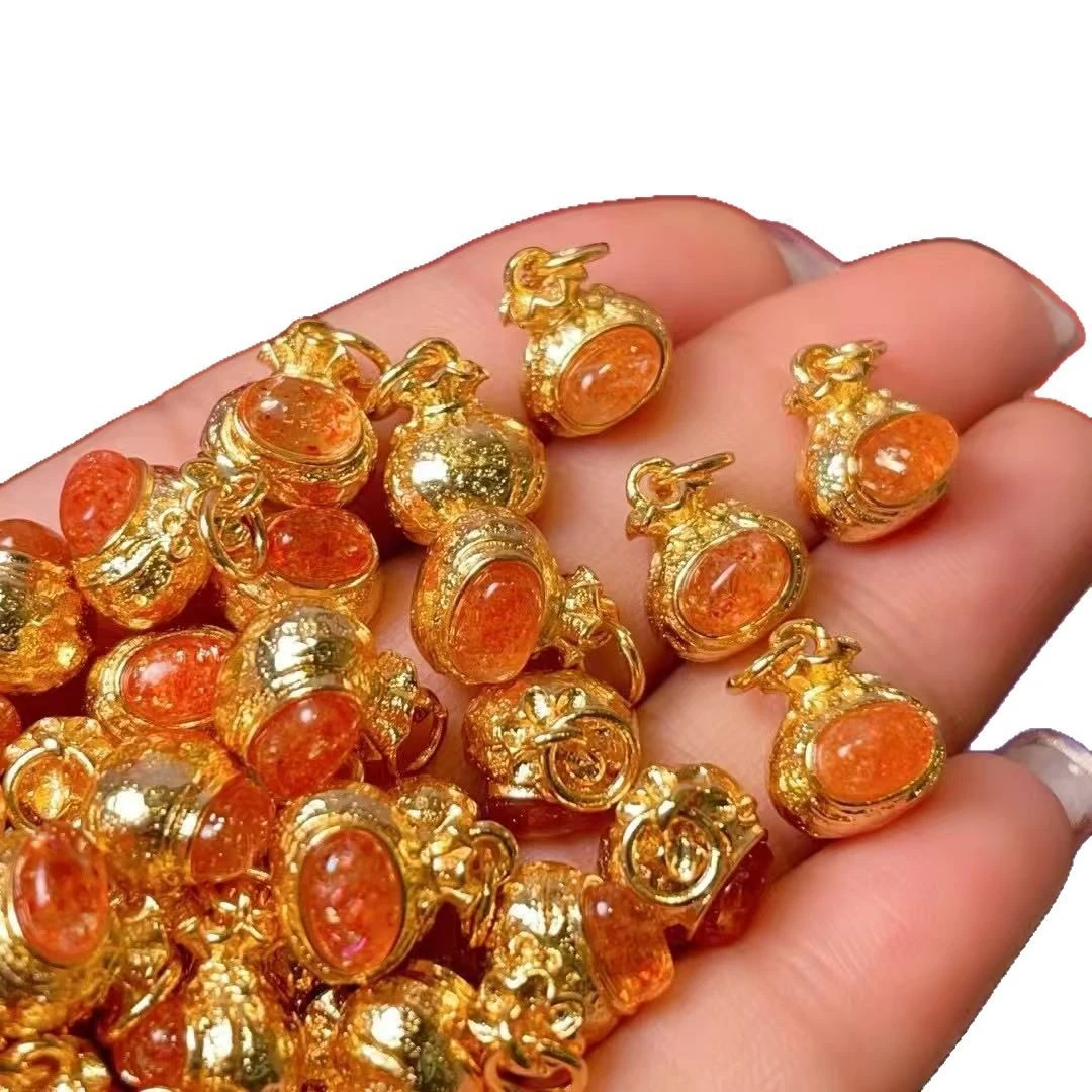 DIY饰品元素配件精工镀金小福袋来福充能