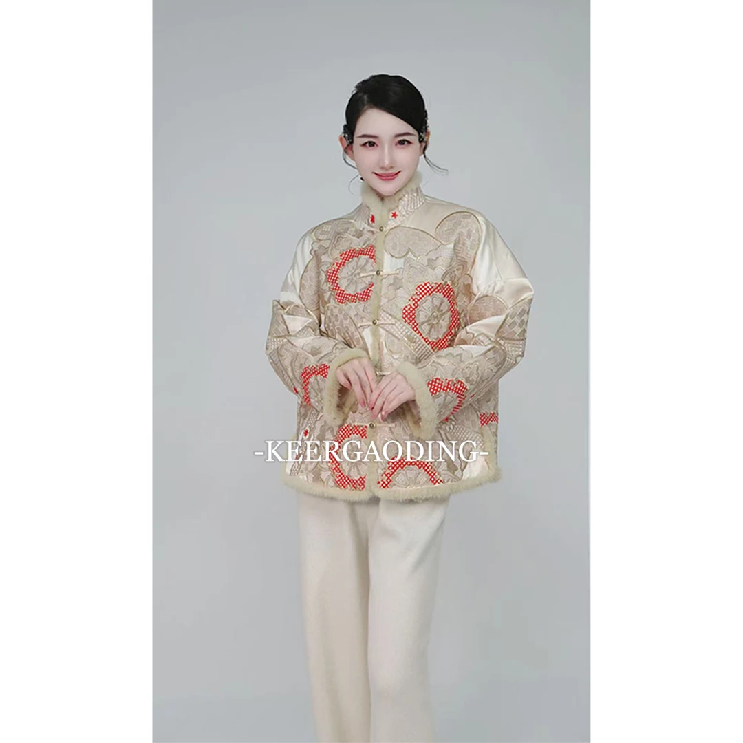【可儿•高定】高端新中式国风重工手推绣棉服外套BT-8251171