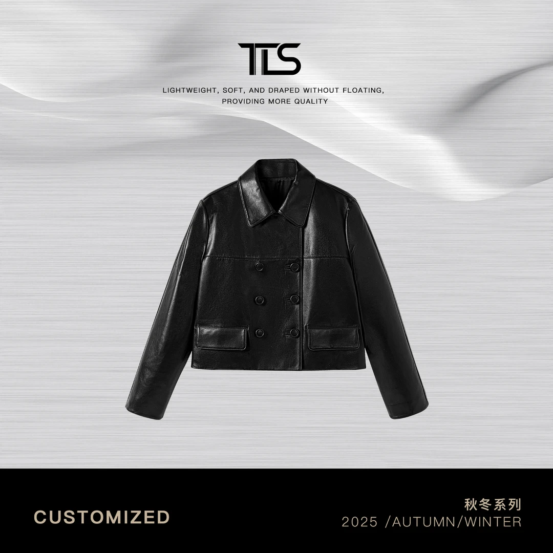 TT【C位皮衣】绵羊皮全植鞣轻奢高级感油蜡皮双排扣皮衣TT-PY5002