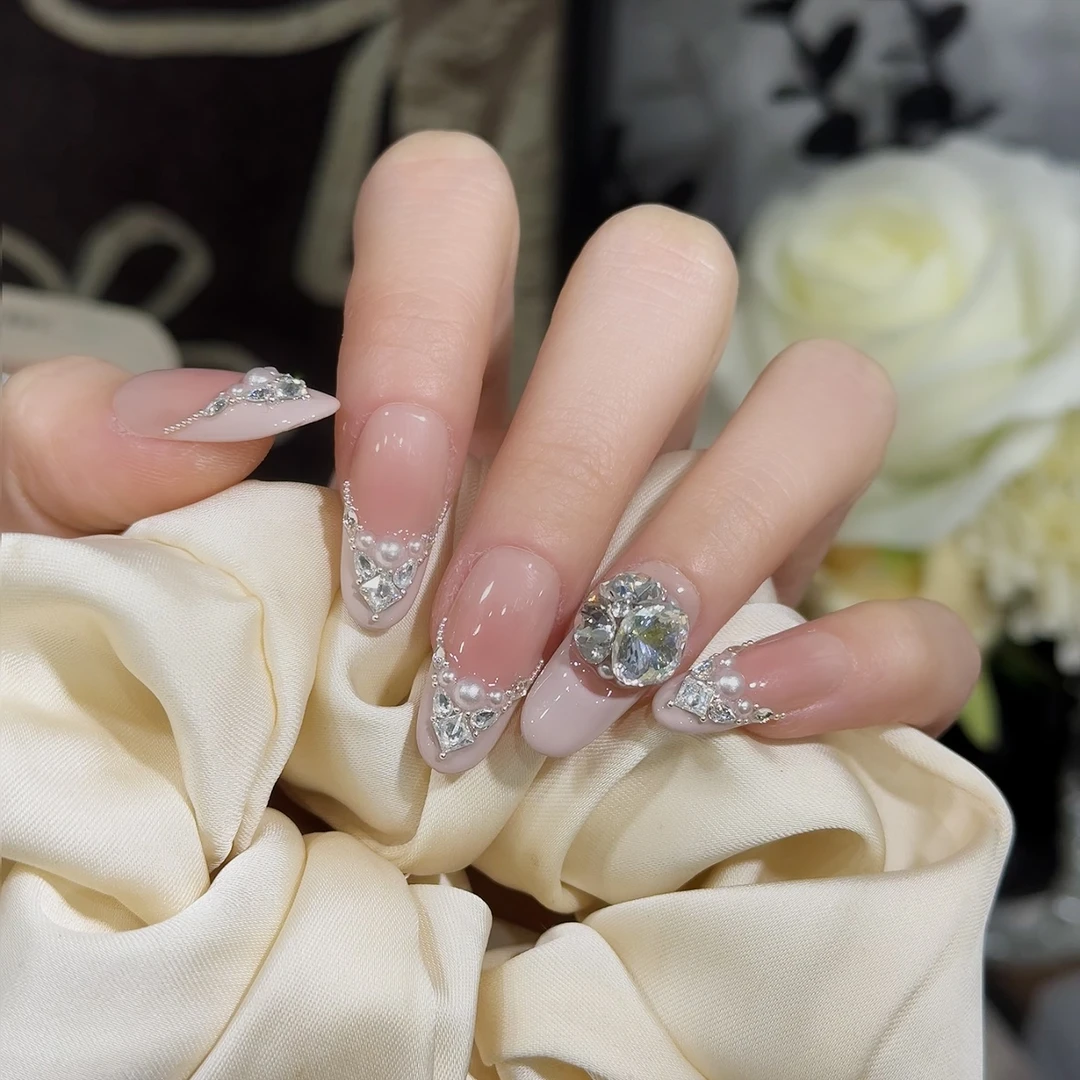 丹蜜琳【天使皇冠】 白月光镀膜华子  纯手工轻奢高级订制穿戴甲