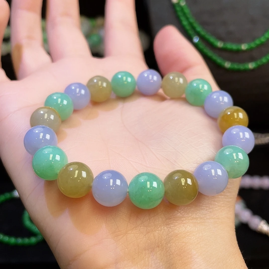 未镶嵌手链翡翠翡翠多宝手串