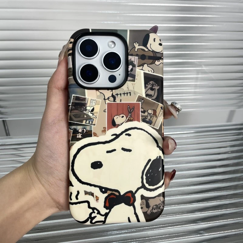 复古史努比iphone16手机壳13苹果14promax华为12小米15适用新款女