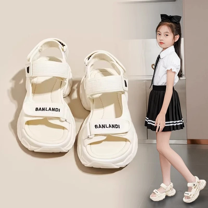 女童凉鞋夏季2025新款儿童沙滩鞋女孩中大童软底运动凉鞋时尚百搭