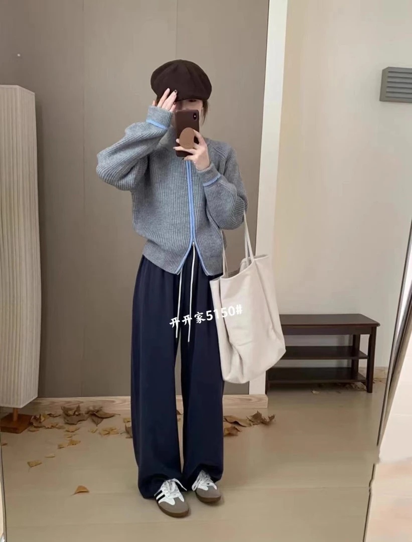 可可推荐~开开家冬款加绒超显瘦直筒休闲裤5150（上新价）