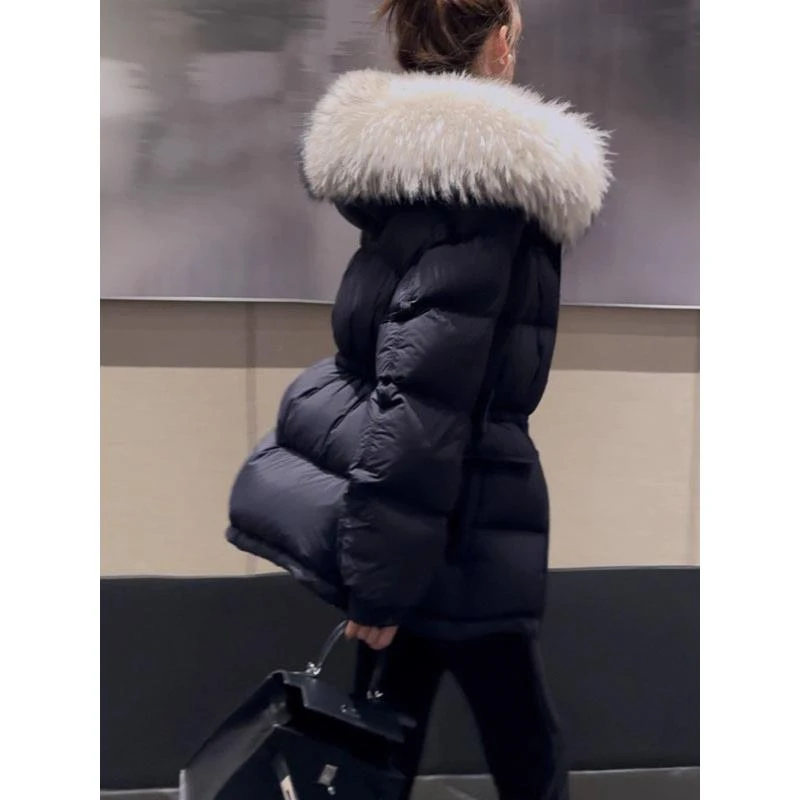 极寒断码羽绒95白鹅绒2025新款泡芙羽绒服大毛领连帽加厚保暖洋气