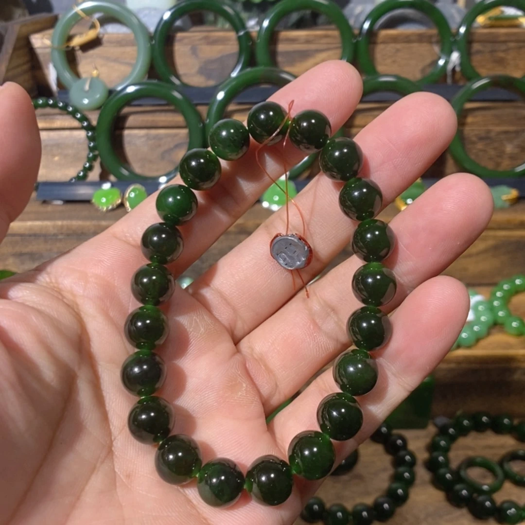 【闪购商品】吊坠(不含链)未镶嵌和田玉巴料聚红皮手串 10