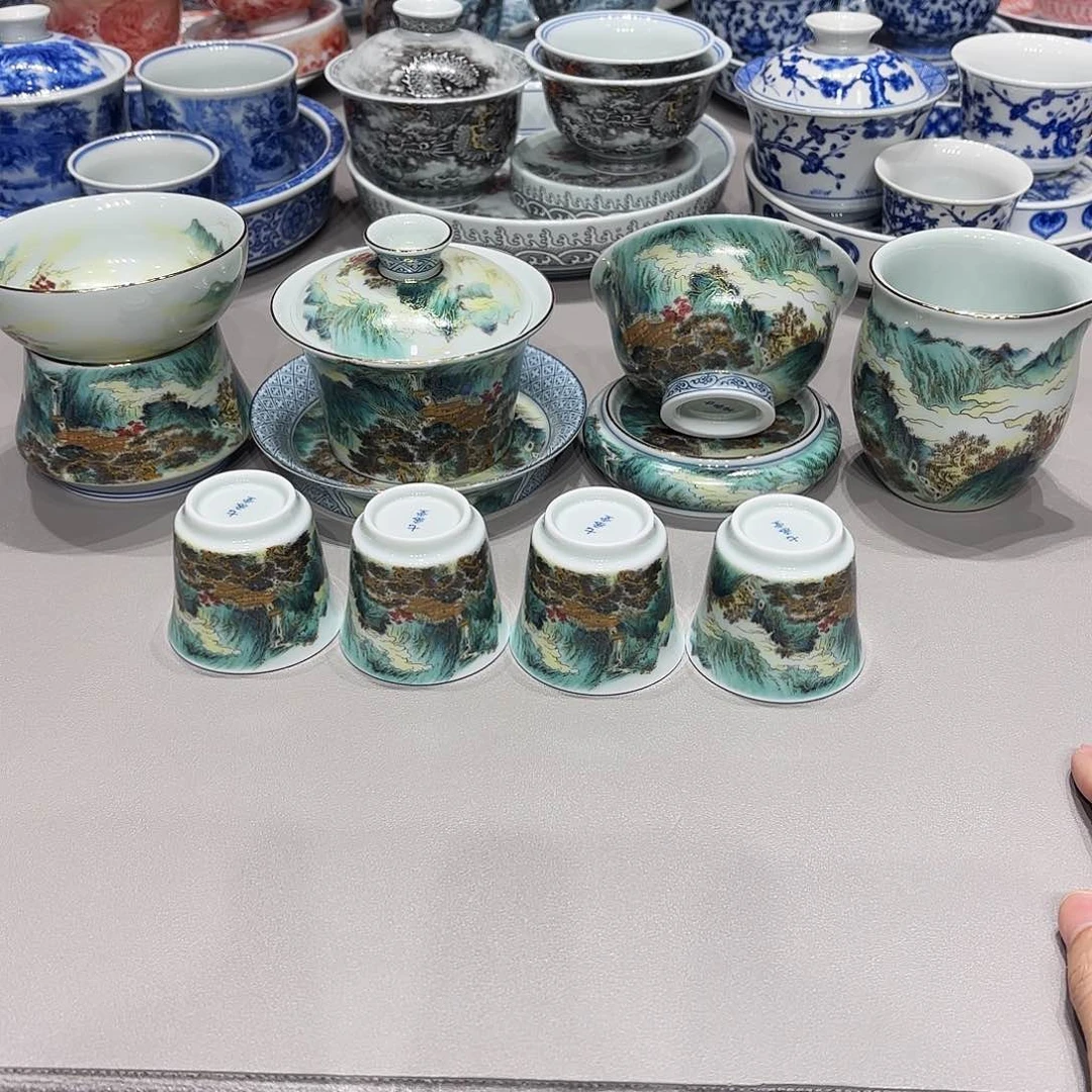 盖碗景德镇高温茶具