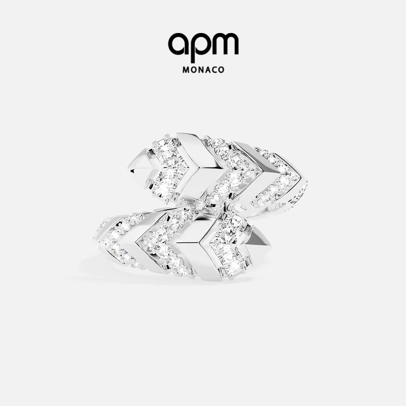 APM Monaco Kaa 交织戒指生日礼物小众设计银饰轻奢小众高级感