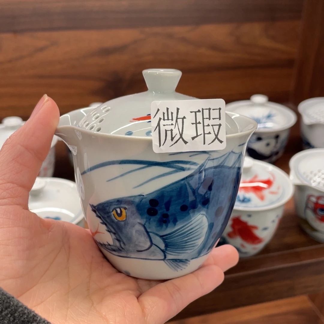 微瑕釉下彩纯手绘