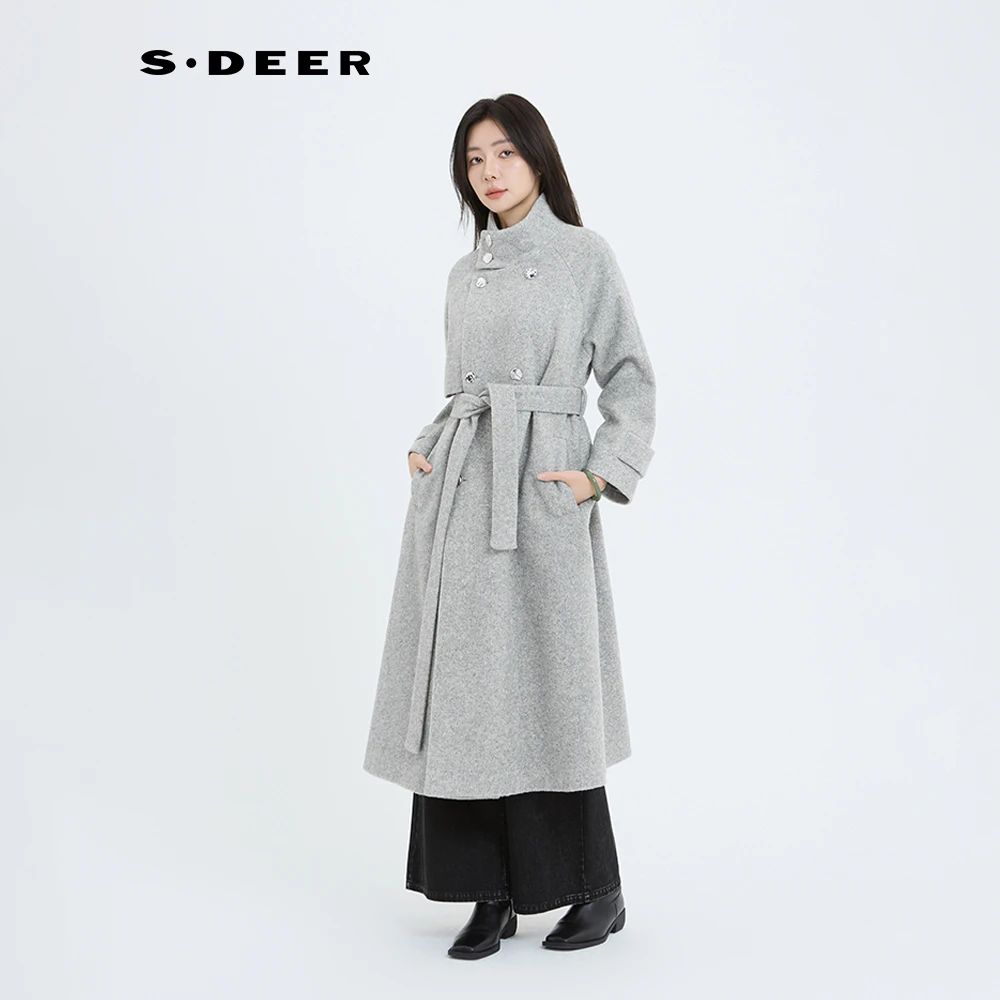 【勇哥专属】圣迪奥秋冬时尚显瘦高端气质毛呢大衣外套S244Z2509