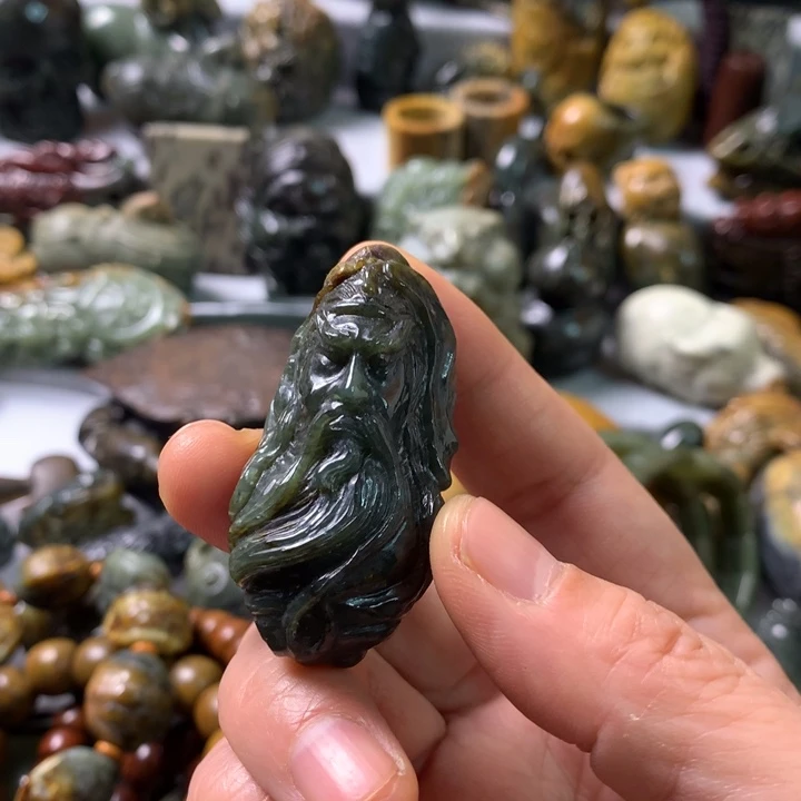 未镶嵌岫岩老玉（透闪石质玉）笔搁