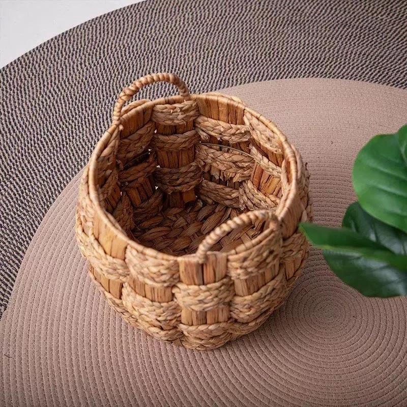 宜然家居手工天然葫芦草收纳桶脏衣篮玩具桶客厅厨房置物篮
