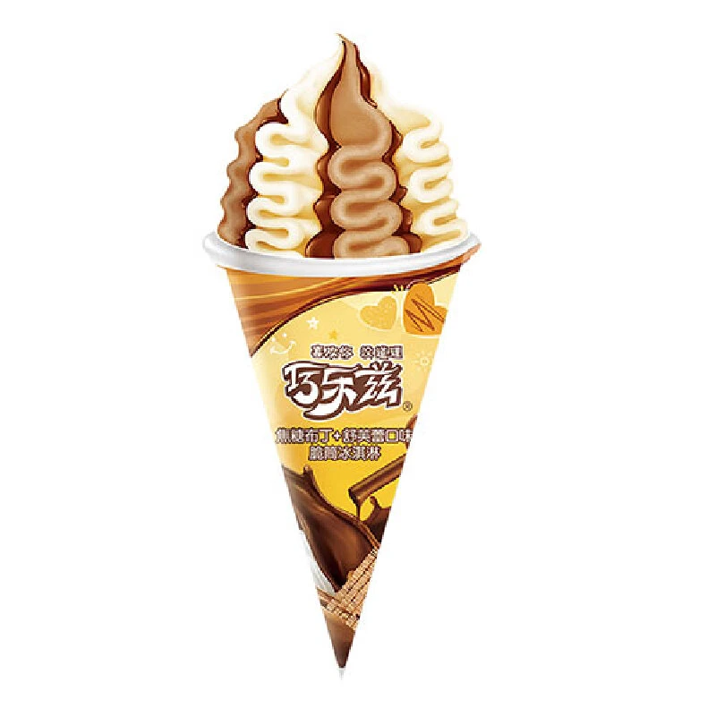 伊利 巧乐兹焦糖布丁舒芙蕾口味脆筒冰淇淋 85g 单支装