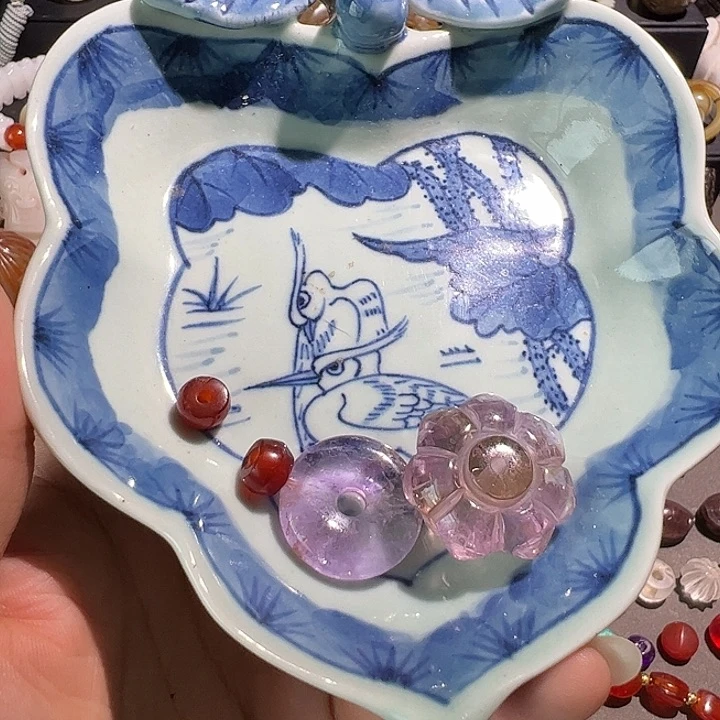 瓷，瓷盘，纯手工制作小*