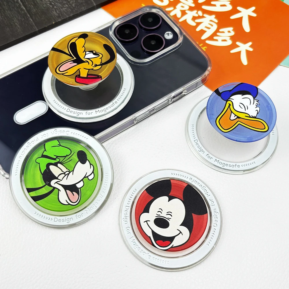 米奇高飞车内磨砂半透明Magsafe磁吸气垫手机带强磁骑行装备