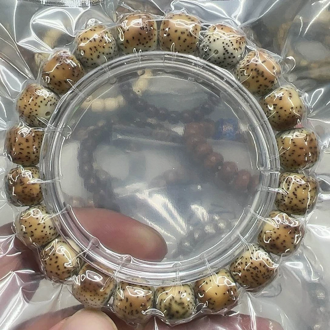 星月菩提手串42高端火烧云星月菩提单圈1.2