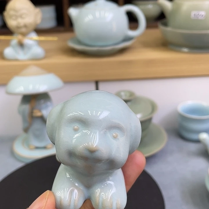 陶瓷杯子微瑕天青小狗