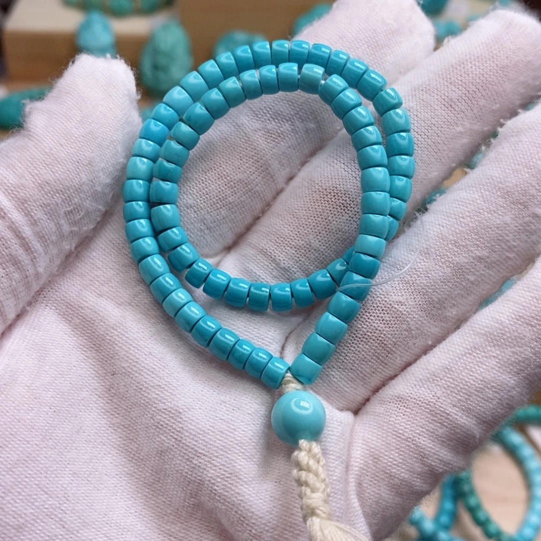 绿松石未镶嵌原矿高瓷无油无科技