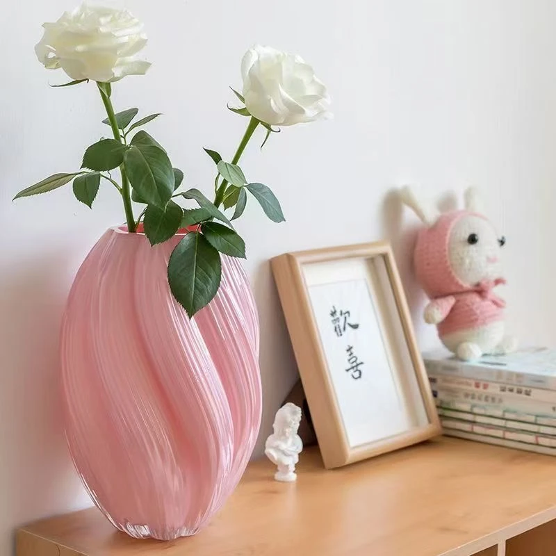 棉花糖花瓶不规则高级插花水培家居玻璃装饰品客厅轻奢摆件异形