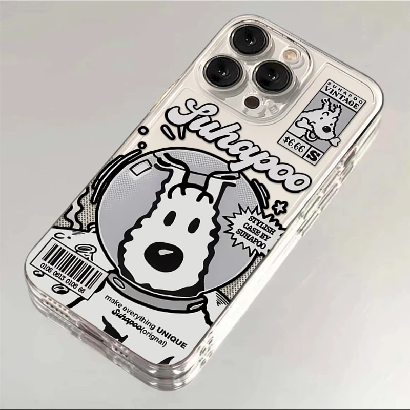 太空小狗适用oppoa32手机壳Reno3/9/8/7/6/5pro透明4se硅胶a96/52