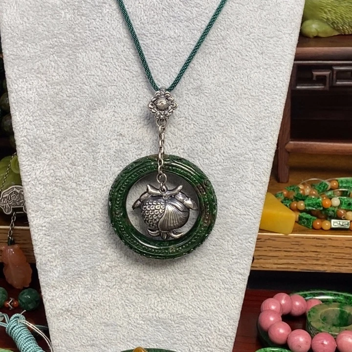 老料甜甜圈吊坠一套