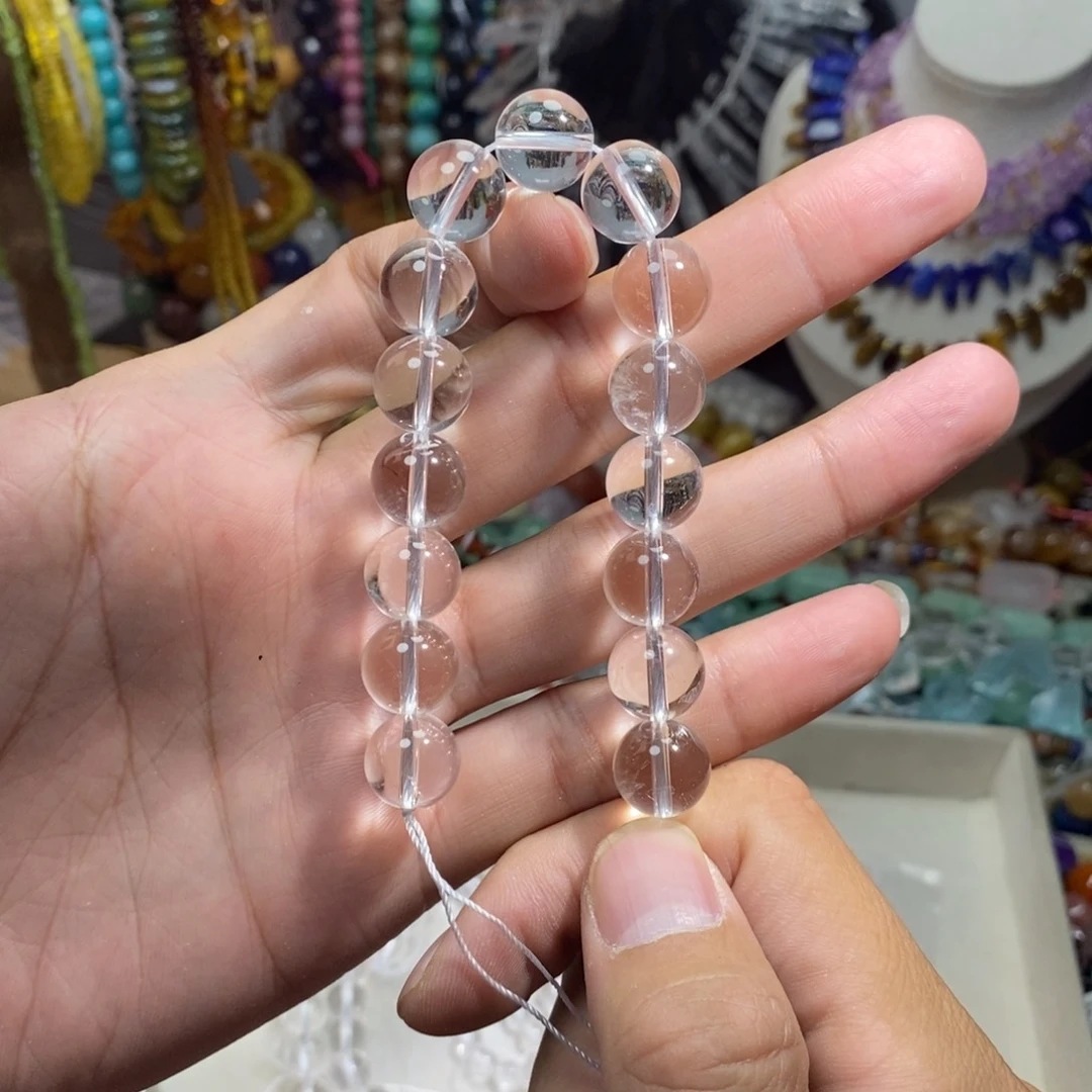 未镶嵌，高透天然白水晶12mm，石英质玉