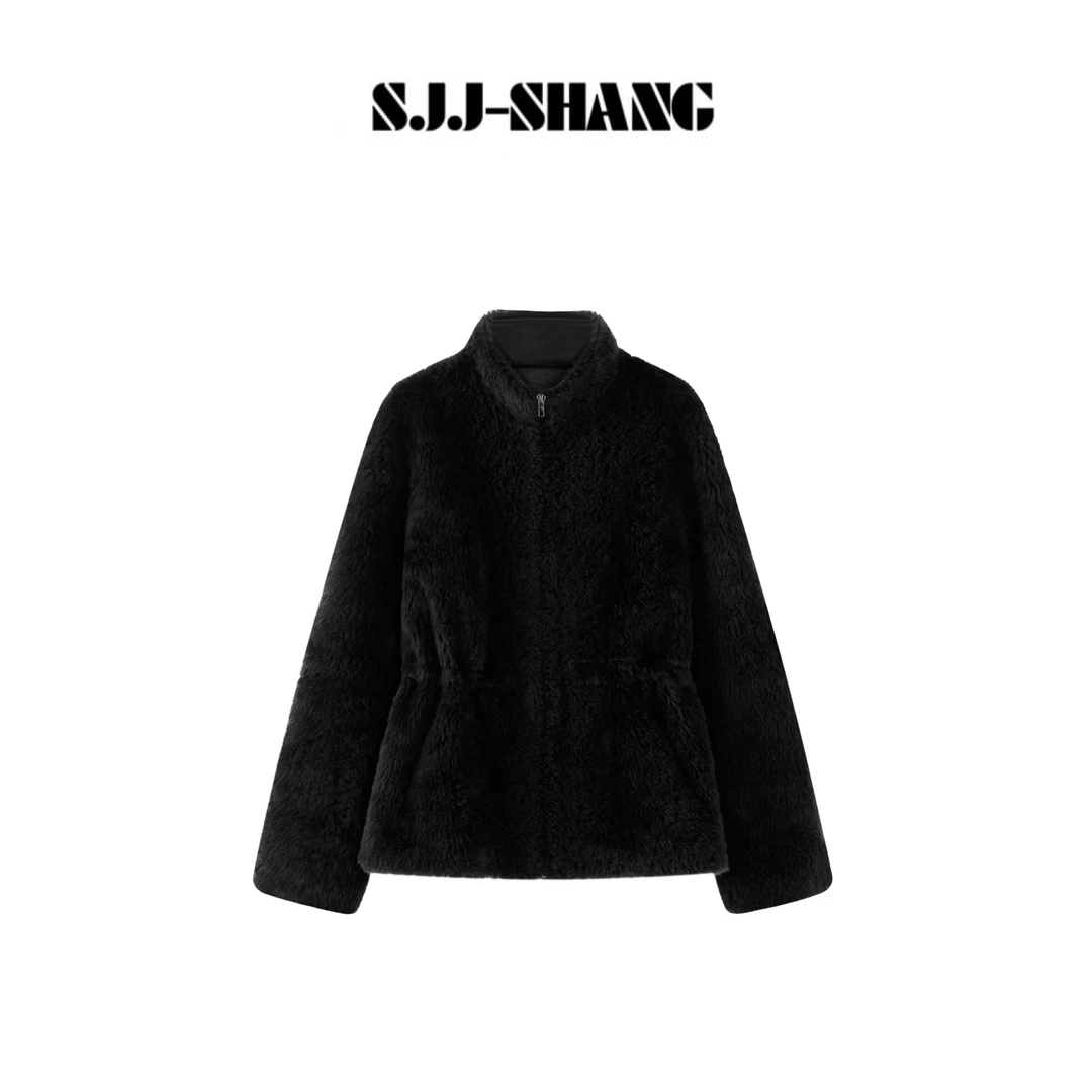 SJJ-SHANG【黑胶唱片】澳洲100%密实蓬松柔软细密羊毛外套q136400p