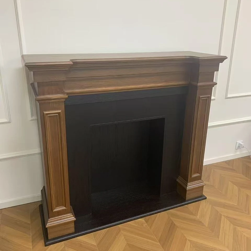 南洋复古风设计壁炉架中古风雕刻壁炉（不含炉心）1510*450*1250mm