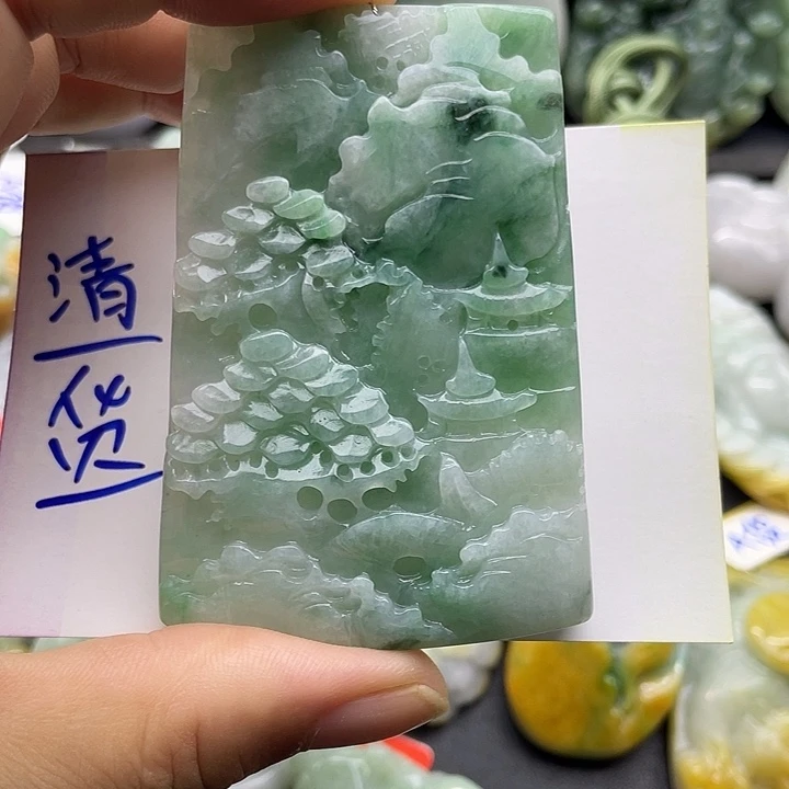 颈饰未镶嵌翡翠天然翡翠