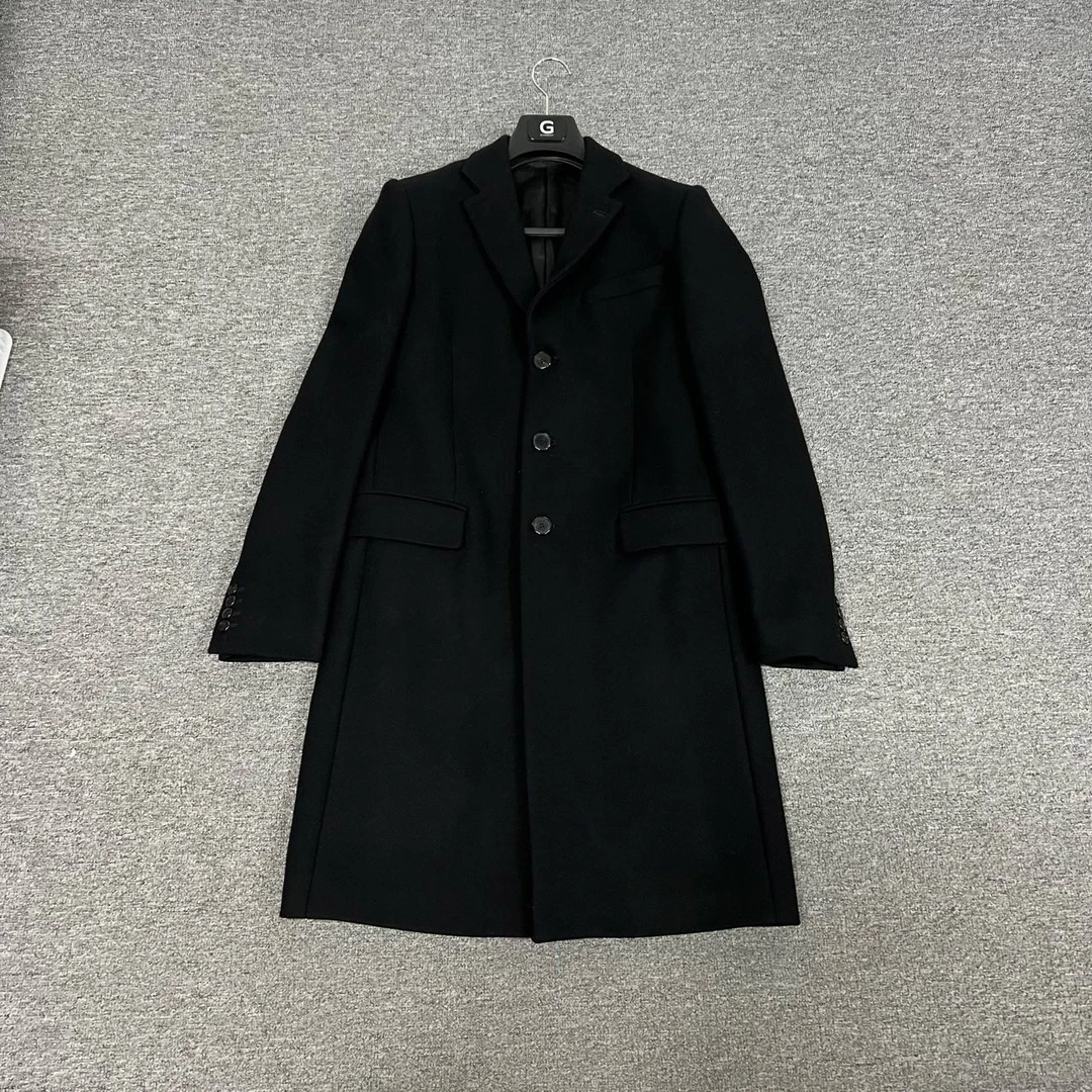 99新 Givenchy/纪梵希 黑色 羊毛大衣 48码