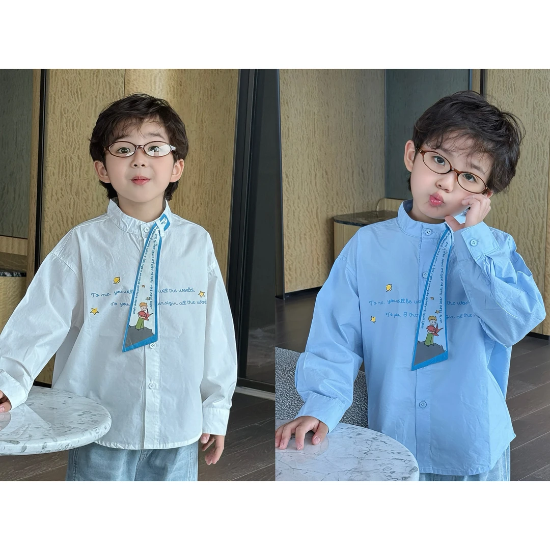 【现货】伟伟同款【开门！系我】2025秋季新品儿童领带衬衫WW0866