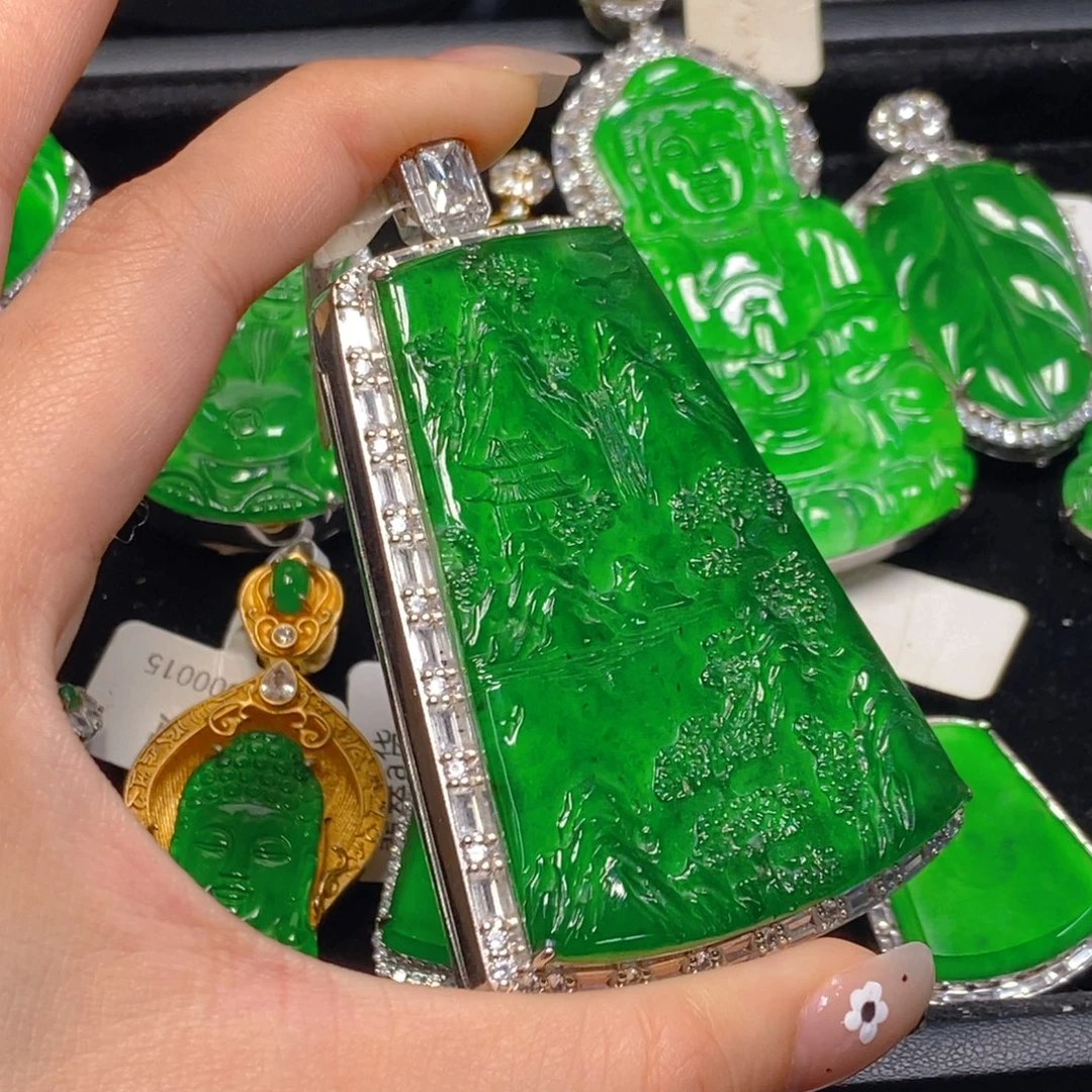 翡翠未镶嵌吊坠(不含链)