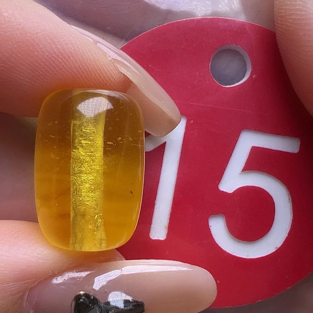 蜜蜡未镶嵌珠宝奇石微瑕11/15mm桶珠