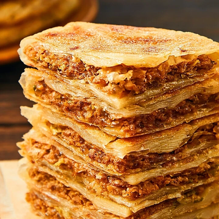 【30片】酥皮牛肉馅饼儿童早餐速食半成品牛肉饼营养手抓饼酥皮煎饼