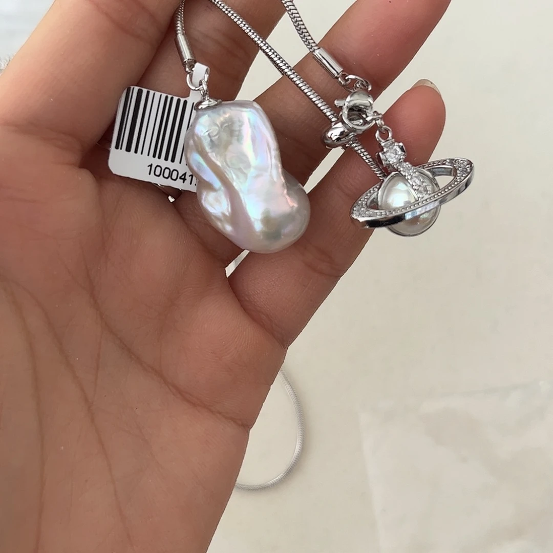 合金淡水珍珠耳饰