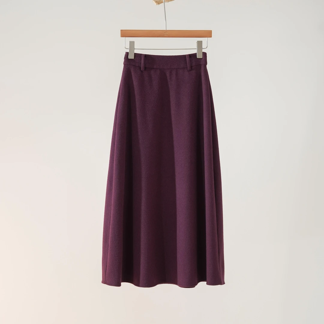 西子/【胡桃夹子】羊毛高腰显瘦复古A字伞裙半裙/BQHJ170