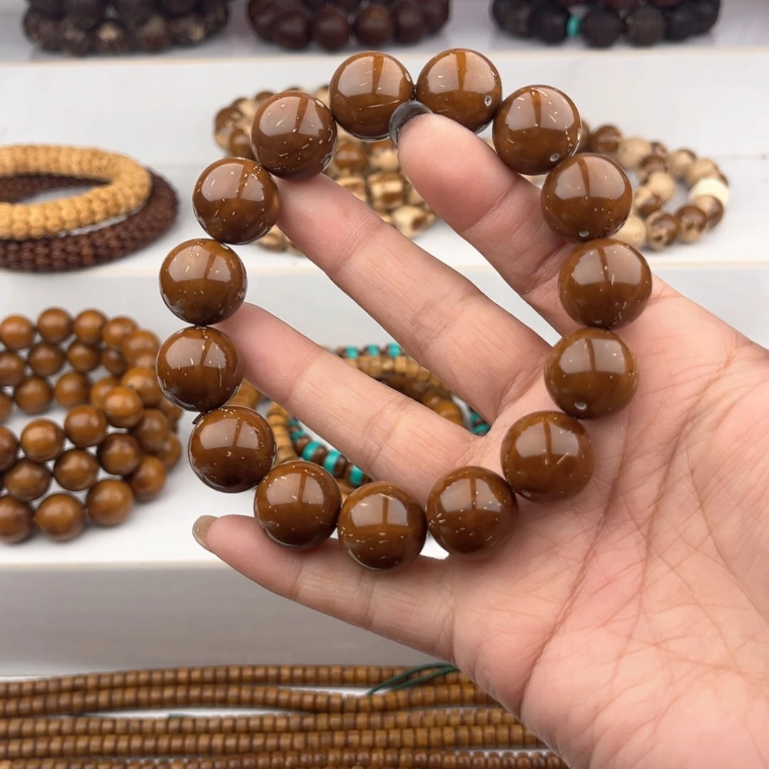 紫金鼠手串半实心光珠练手款16