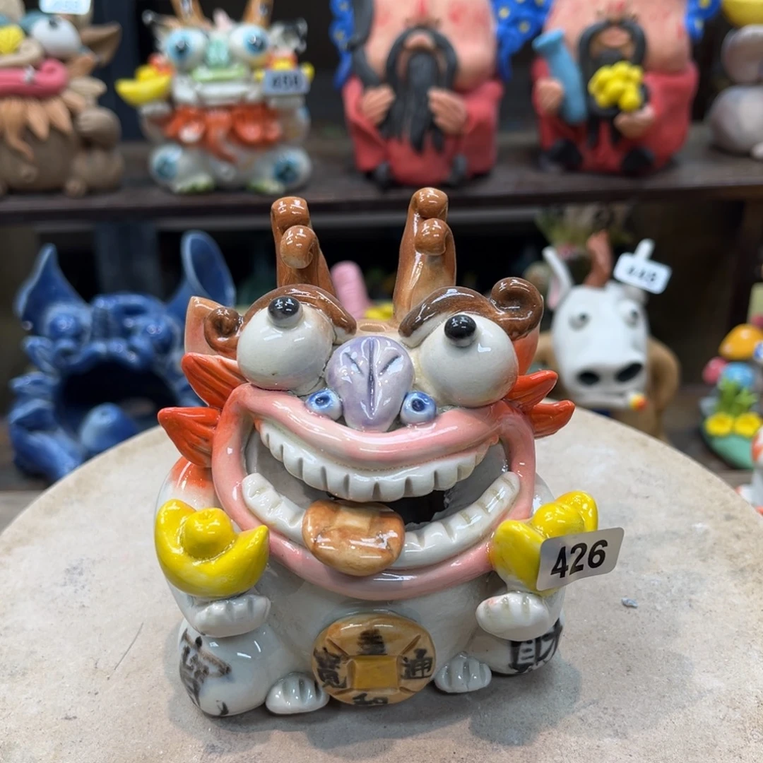 陶瓷纯手工抽象陶瓷摆件426