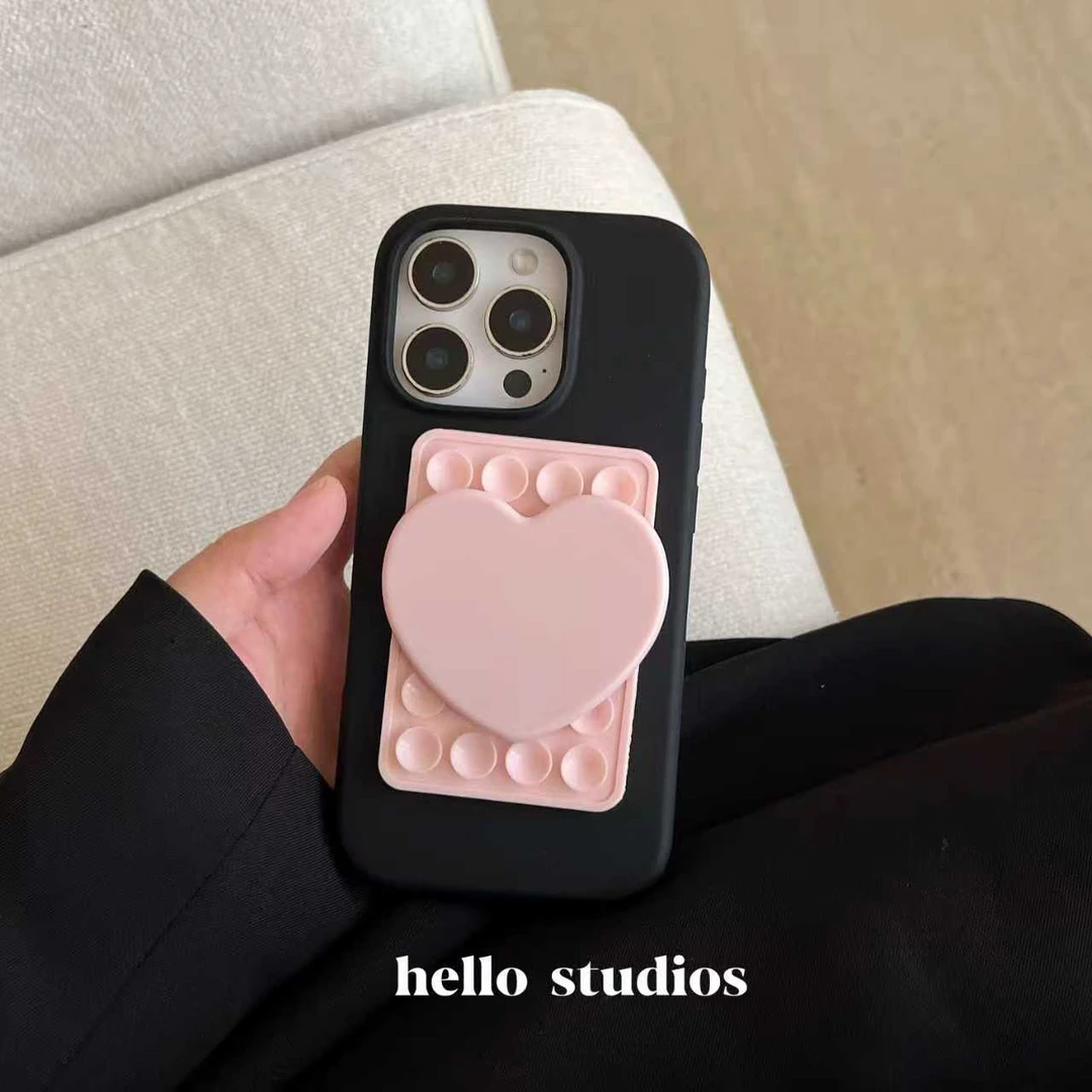 DIY吸盘适用苹果17手机壳13/14ProMax卡通iPhone16/INS风17P网红