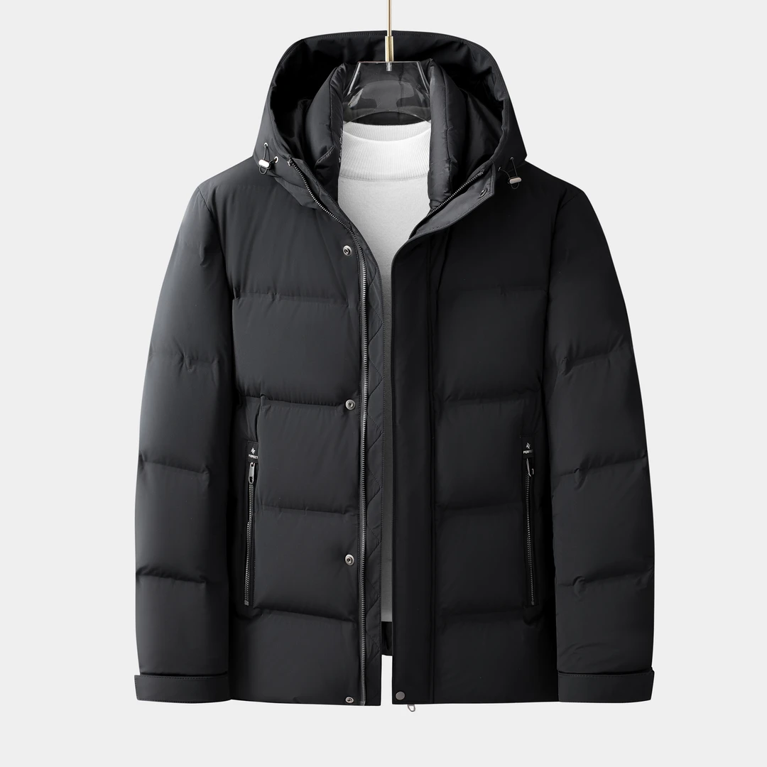 保暖短款连帽羽绒服运动青年冬季短款休闲秋冬时尚男士加厚防寒
